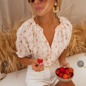 Ecru Embroidered Carine Blouse